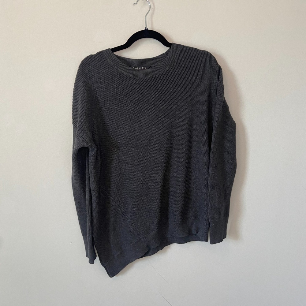 Athleta Gray Rest Day Sweater Sz Medium